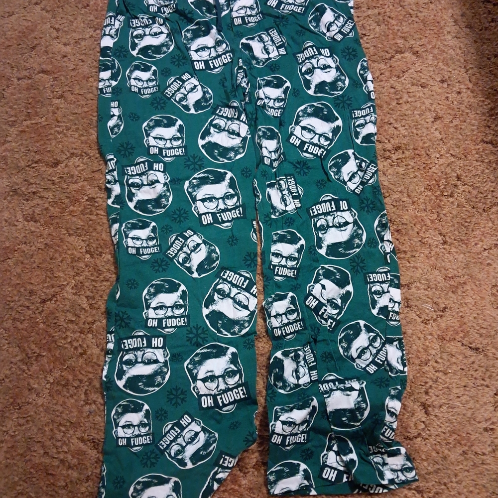 Brand New A christmas story oh fudge Green  large Mens Pajamas